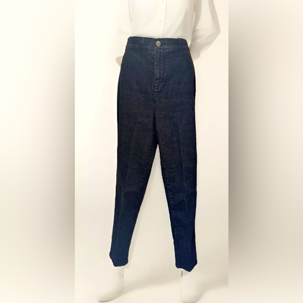 🖤DENIM & CO🖤 TUMMY CONTROL HIGH-WAIST TAPERED LEG STRETCH NO POCKET JEANS NWOT